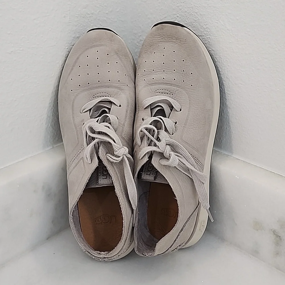 Ugg Womens Sneakers Adaleen Light Grey Cream Size 7